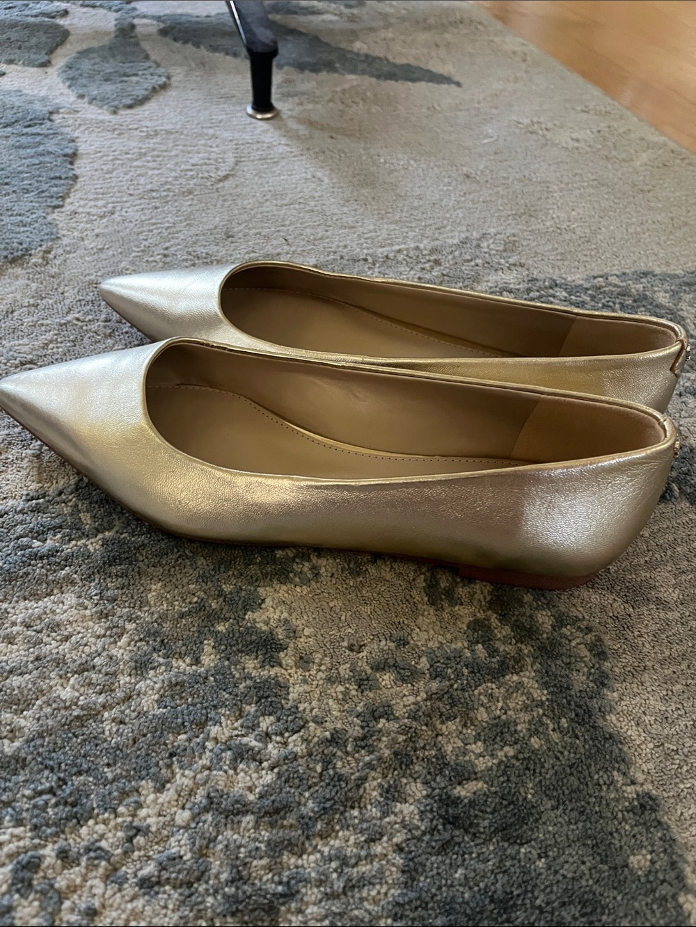 Sam Edelman Metallic Gold Pointed Toe Flats - Picture 4 of 6